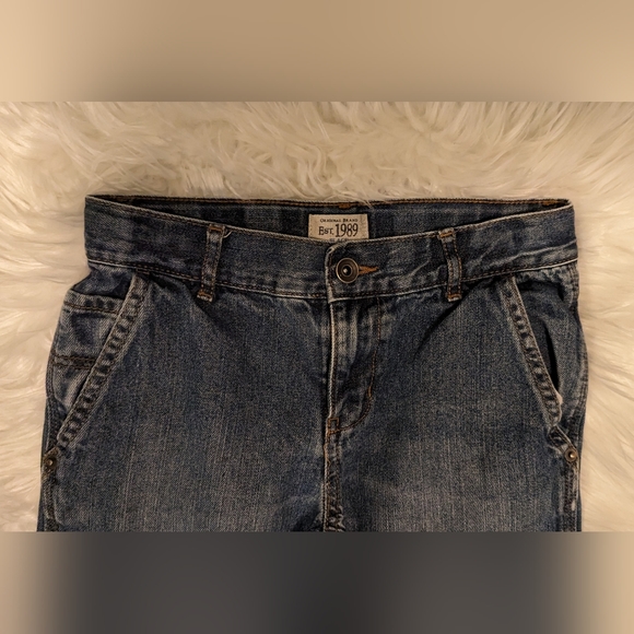 EUC The Children's Place medium wash distressed adjustable elastic button waist - Picture 11 of 12